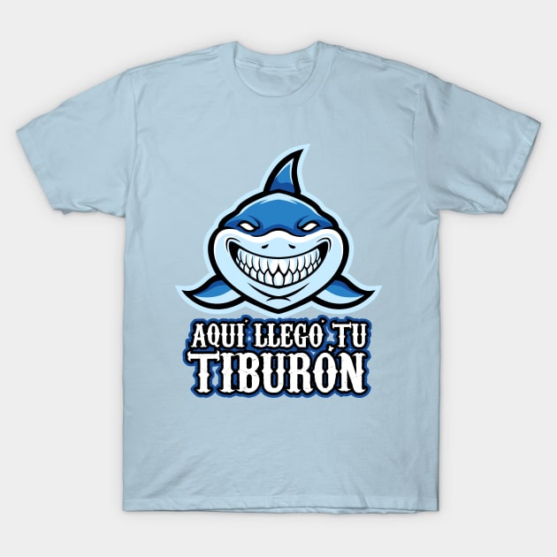 Aqui llego tu tiburon - Tiktok meme T-Shirt by verde